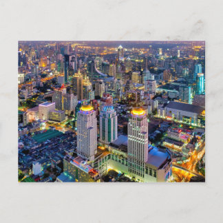 Sicht auf Bangkok in der Nacht Postkarte