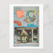 Sicht auf Bernsteins Fischgrotte mit Fisch Postkarte (Vorderseite)