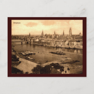 Sicht auf Bremen Deutschland 1920 Vintag Postkarte