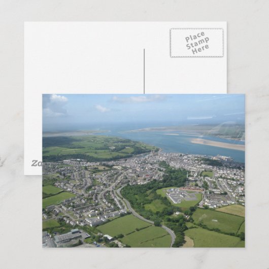Sicht auf Caernarfon und Anglesea Postkarte (Vorne/Hinten)