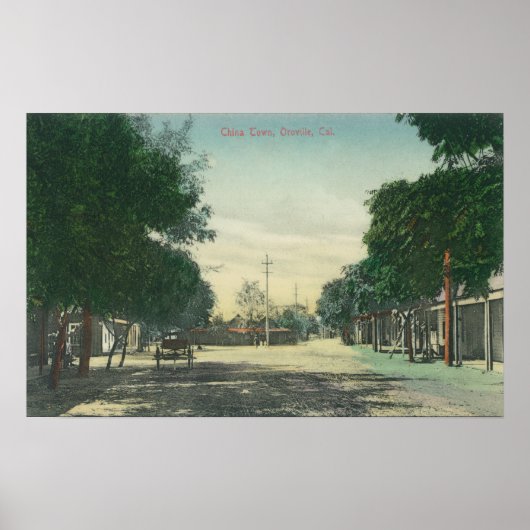 Sicht auf ChinatownOroville, CA Poster (Vorne)