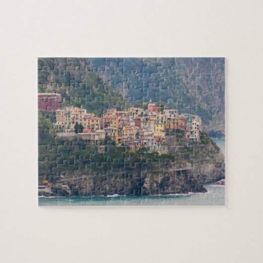 Sicht auf Corniglia, Cinque Terre, Italien Puzzle (Horizontal)
