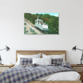 Sicht auf das Bergkabelauto Leinwanddruck (Insitu (Schlafzimmer))