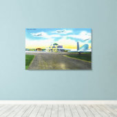 Sicht auf das Brainarfeld, Flugzeug Landung & Leinwanddruck (Insitu (Holzboden))