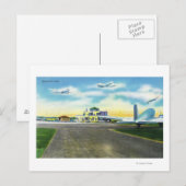 Sicht auf das Brainarfeld, Flugzeug Landung & Postkarte (Vorne/Hinten)