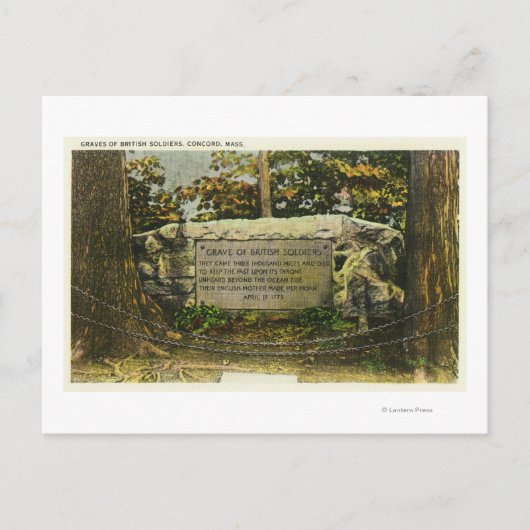 Sicht auf das Grab der britischen Soldaten Postkarte (Vorderseite)