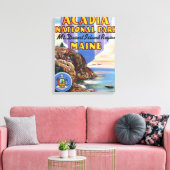 Sicht auf das große Kopf- und Maine-Siegel Leinwanddruck (Insitu (Wohnzimmer))