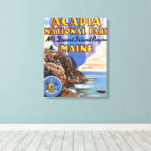 Sicht auf das große Kopf- und Maine-Siegel Leinwanddruck (Insitu (Holzboden))