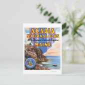 Sicht auf das große Kopf- und Maine-Siegel Postkarte (Stehend Vorderseite)
