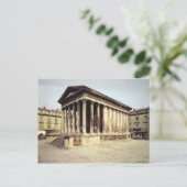 Sicht auf das Maison Carree, um 19 v. Chr. Postkarte (Stehend Vorderseite)