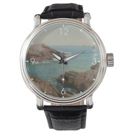 Sicht auf das Meer (Küstenlandschaft) (Marine) Armbanduhr