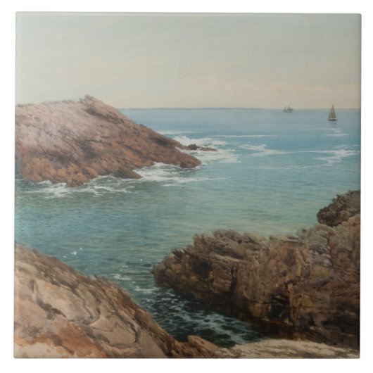 Sicht auf das Meer (Küstenlandschaft) (Marine) Fliese (Vorderseite)