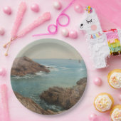 Sicht auf das Meer (Küstenlandschaft) (Marine) Pappteller (Party)