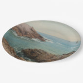 Sicht auf das Meer (Küstenlandschaft) (Marine) Pappteller (Schrägansicht)