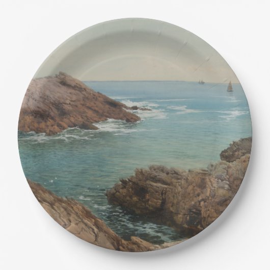 Sicht auf das Meer (Küstenlandschaft) (Marine) Pappteller (Vorderseite)