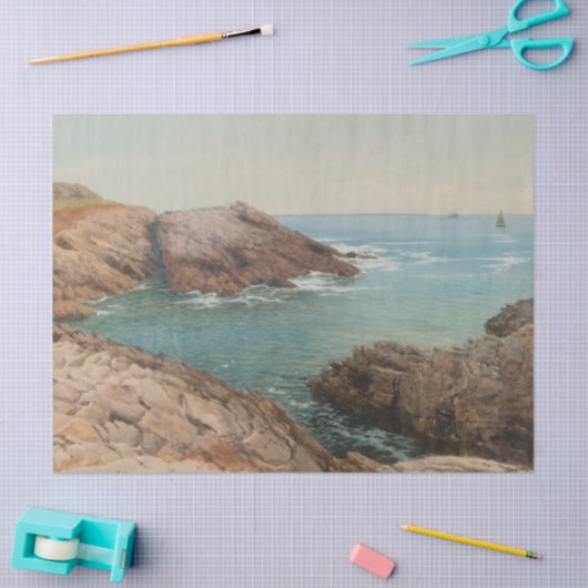 Sicht auf das Meer (Küstenlandschaft) (Marine) Seidenpapier (Basteln)