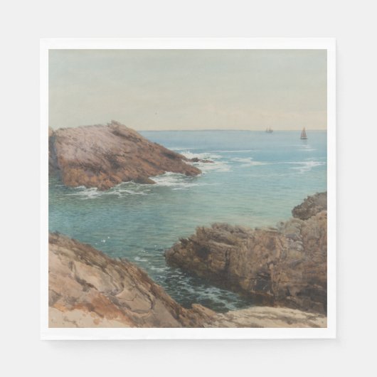 Sicht auf das Meer (Küstenlandschaft) (Marine) Serviette (Vorderseite)