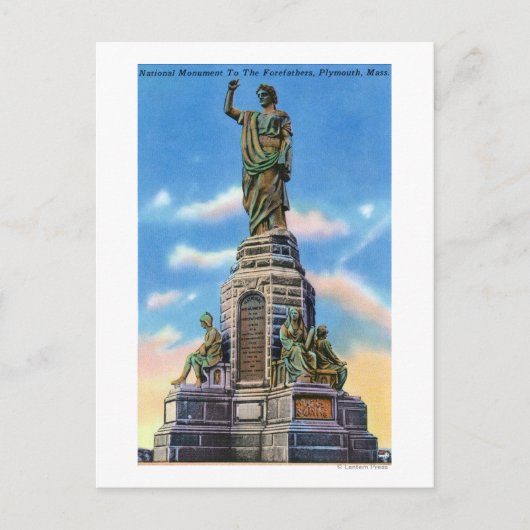 Sicht auf das Nat'l-Denkmal für US-Vorväter Postkarte (Vorderseite)