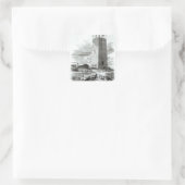 Sicht auf das Washington-Denkmal Quadratischer Aufkleber (Tasche)