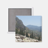 Sicht auf Delphi, Griechenland Magnet (Vorderseite/Rückseite)