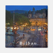 Sicht auf den Abend Bilbao. Magnet (Vorne)