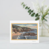 Sicht auf den Arch Beach mit Zuhause Postkarte (Stehend Vorderseite)