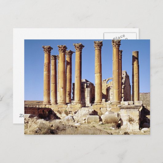 Sicht auf den Artemis-Tempel, gebaut um 386 n.Chr. Postkarte (Vorne/Hinten)