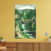 Sicht auf den Berg Shasta von Shasta Retreat Leinwanddruck (Insitu (Wohnzimmer))