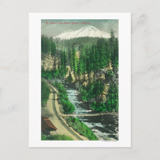 Sicht auf den Berg Shasta von Shasta Retreat Postkarte (Vorderseite)