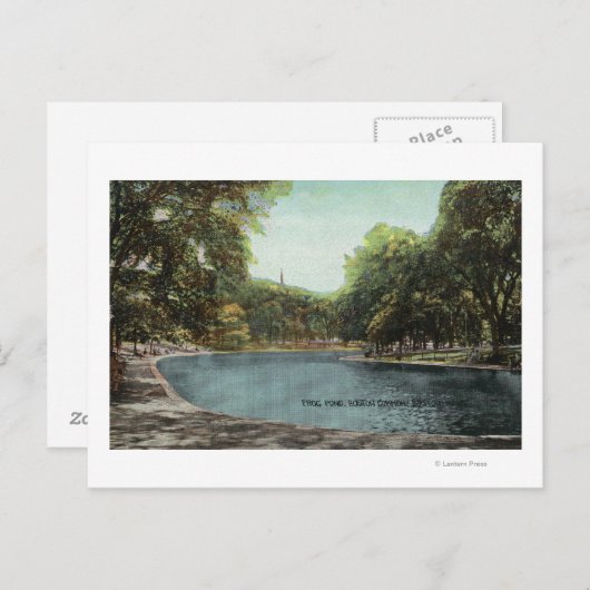 Sicht auf den Boston Common Frog Pond # 2 Postkarte (Vorne/Hinten)