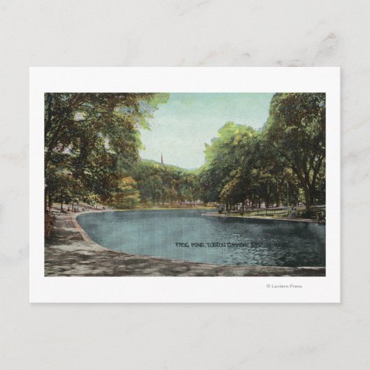 Sicht auf den Boston Common Frog Pond # 2 Postkarte (Vorderseite)