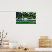 Sicht auf den Bostoner Froschteich Poster (Küche)