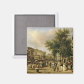 Sicht auf den Boulevard Montmartre, Paris, 1830 Magnet (Vorderseite/Rückseite)