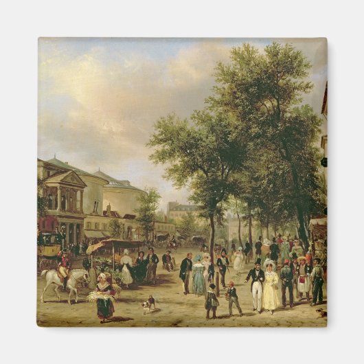 Sicht auf den Boulevard Montmartre, Paris, 1830 Magnet (Vorne)