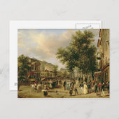 Sicht auf den Boulevard Montmartre, Paris, 1830 Postkarte (Vorne/Hinten)