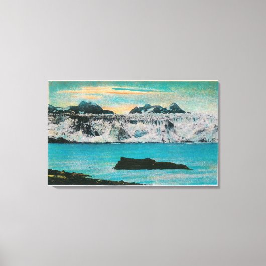 Sicht auf den Columbia Glacier, Alaska Leinwanddruck (Vorderseite)