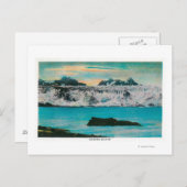 Sicht auf den Columbia Glacier, Alaska Postkarte (Vorne/Hinten)