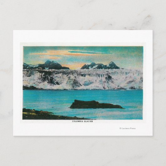 Sicht auf den Columbia Glacier, Alaska Postkarte (Vorderseite)