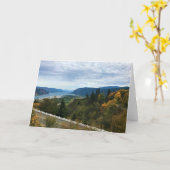 Sicht auf den Columbia River, Columbia River Gorge Karte (Gelbe Blume)