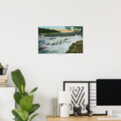 Sicht auf den Damm bei Ausable Chasm Poster (Heimbüro)
