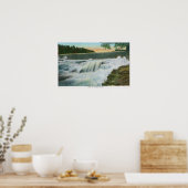 Sicht auf den Damm bei Ausable Chasm Poster (Küche)