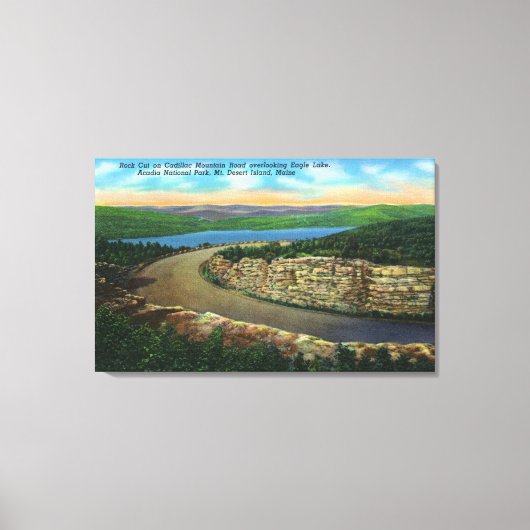 Sicht auf den Felsvorsprung auf Cadillac Mt View E Leinwanddruck (Vorderseite)