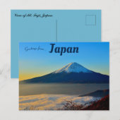 Sicht auf den Fuji Japan Postkarte (Vorne/Hinten)