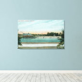 Sicht auf den MerrittOakland, CA Leinwanddruck (Insitu (Holzboden))