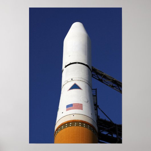 Sicht auf den Nasenkegel der Delta-IV-Rakete Poster (Vorne)