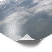 Sicht auf den Planeten Erde vom Weltraum Fotodruck (Ecke)