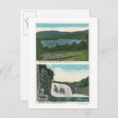 Sicht auf den See von Whitney, Regenbogenfälle Postkarte (Vorne/Hinten)