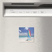 Sicht auf den Strand mit Segelboot Magnet (In Situ (Geschirrspüler))