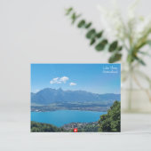 Sicht auf den Thunersee, Schweiz Postkarte (Stehend Vorderseite)