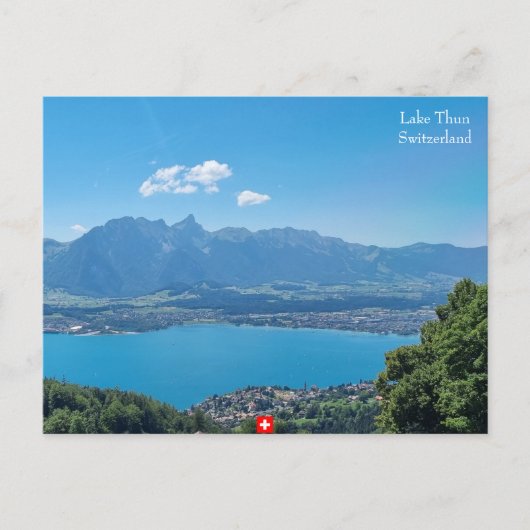 Sicht auf den Thunersee, Schweiz Postkarte (Vorderseite)